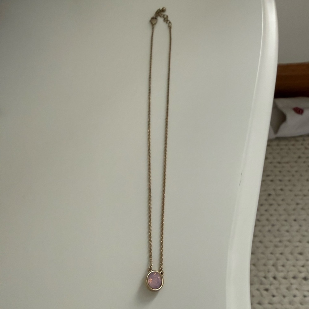 Pink Stone Gold Necklace